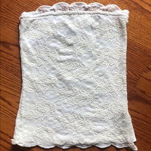 White Lace Tube Top